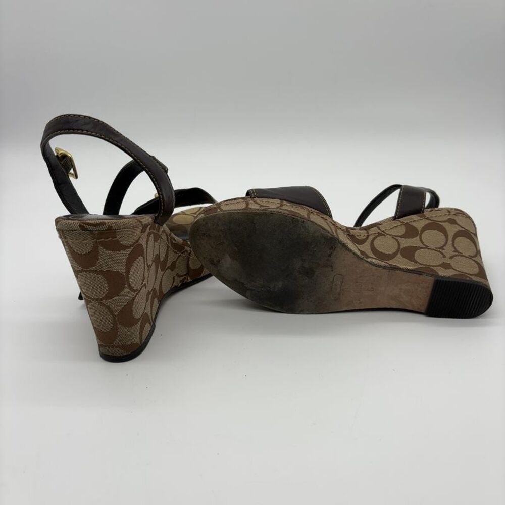 Coach Rana Signature Canvas Wedge Sandals - Picture 4 of 4